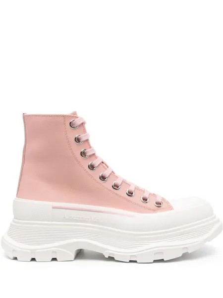Alexander McQueen ботинки на массивной подошве, розовый