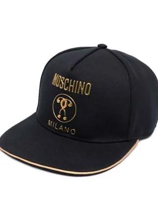 Moschino кепка с логотипом Double Question Mark