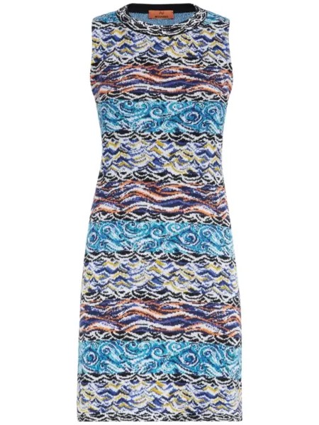 Missoni полосатое мини-платье, синий
