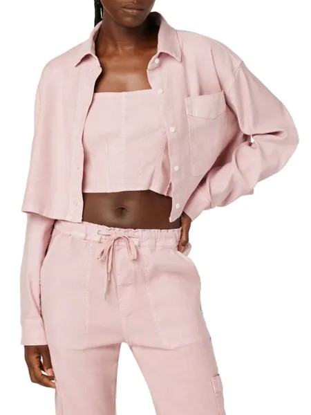 Рубашка оверсайз с заниженными плечами Hudson, цвет Zephyr Pink