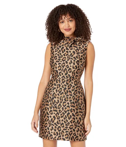 Платье Kate Spade New York, Leopard Jacquard Knott Dress