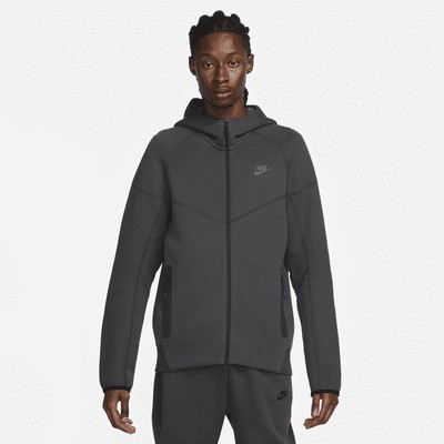 Худи Nike Sportswear Tech Fleece Windrunner, цвет Anthracite/Black