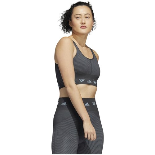 Топ спортивный adidas Aeroknit Light-Support Bra W, 1 шт., размер S, серый