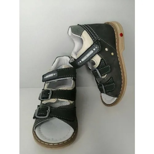 Сандалии Mini-Shoes, натуральная кожа, натуральный нубук, размер 21, серый