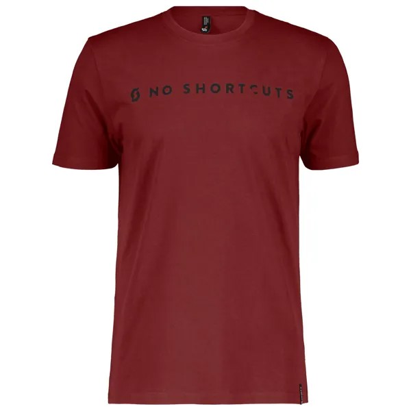 Футболка Scott No Shortcuts S/S, цвет Wood Red