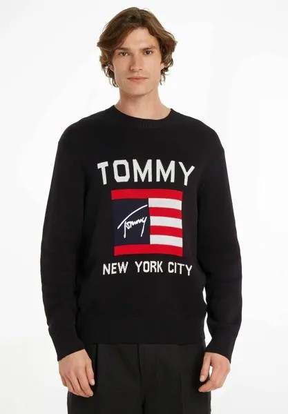 Свитер ATHLETIC FLAG RELAXED FIT Tommy Jeans, черный