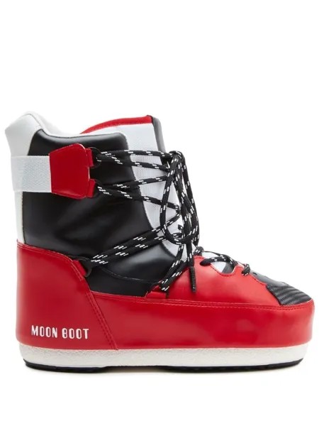 Moon Boot ботинки Boston на шнуровке, красный