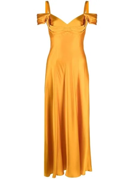 Длинное платье Alberta Ferretti, оранжевый