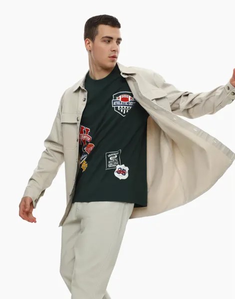 Футболка мужская Gloria Jeans BKT012694 зеленая L