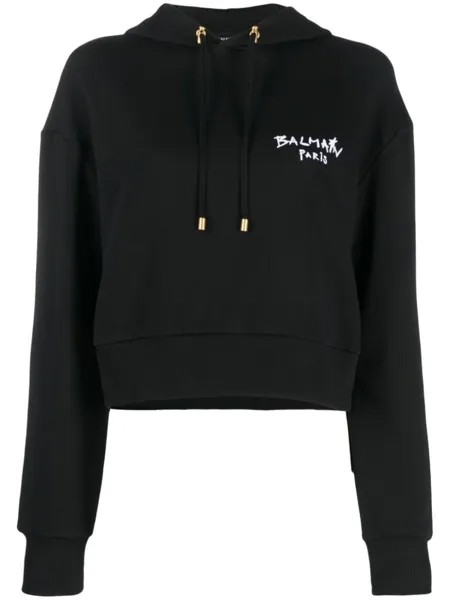 Balmain худи с логотипом, черный