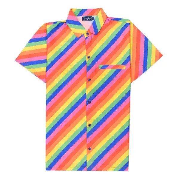 Рубашка Happy Bay The pride collection hawaiian, разноцветный