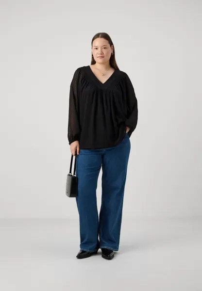 Туника CARANINE LIFE V NECK ONLY Carmakoma, черный