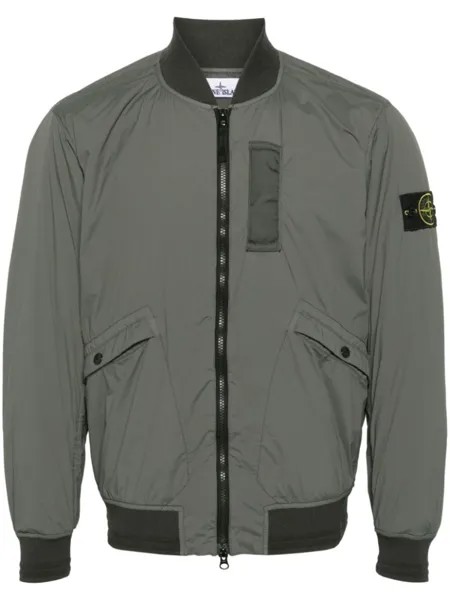 Stone Island бомбер с нашивкой Compass, зеленый