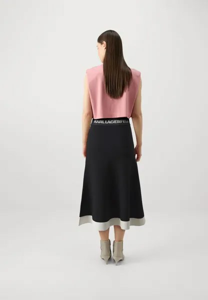 Юбка-трапеция FLARED SKIRT KARL LAGERFELD, черный