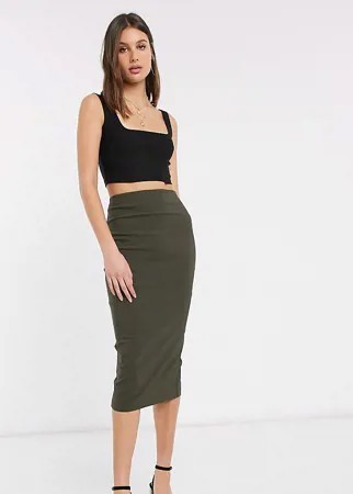 Удлиненная юбка-карандаш с завышенной талией ASOS DESIGN Tall-Зеленый