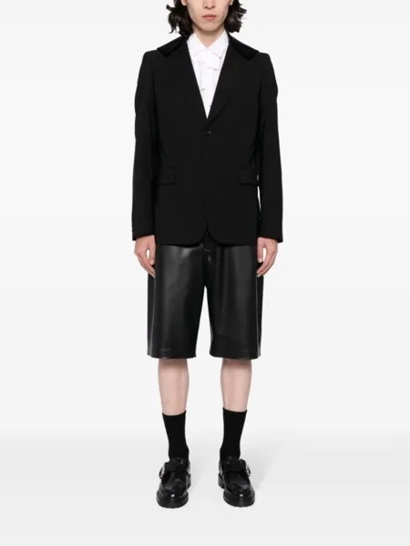 Однобортный шерстяной пиджак Comme des Garçons Homme Plus, черный