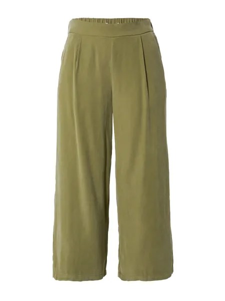 Широкие брюки со складками спереди ONLY, оливковый