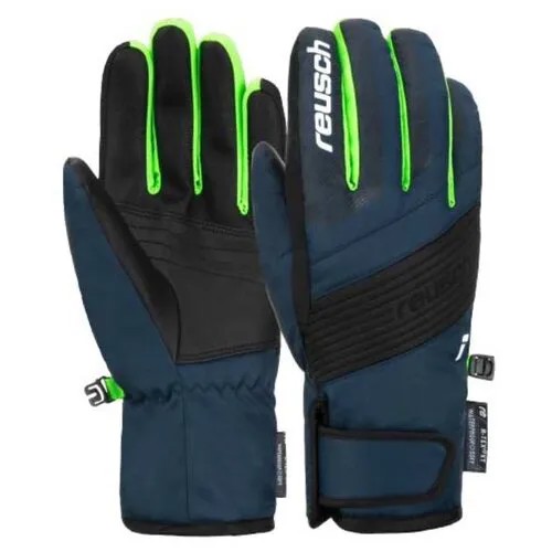Перчатки Reusch, размер inch дюйм:6, черный, синий, зеленый