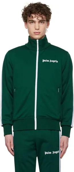 Зеленая классическая спортивная куртка Palm Angels