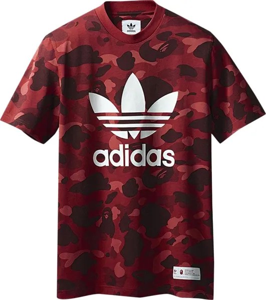 Футболка BAPE x adidas adicolor T-Shirt 'Raw Red', красный