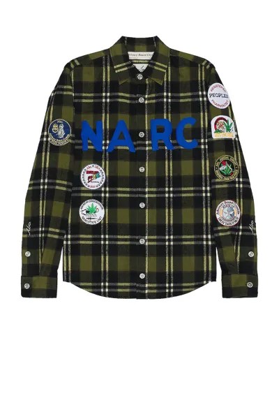 Рубашка Advisory Board Crystals Narc Flannel, цвет Green Plaid