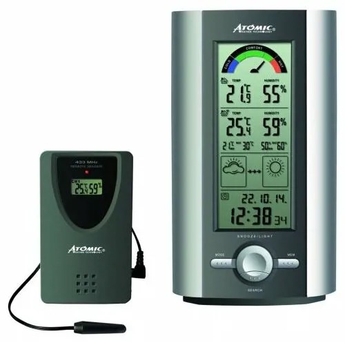 Метеостанция Atomic W739005, серебристый