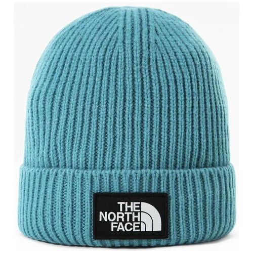 Шапка North Face Logo Box Cuff Beanie reg Storm Blu