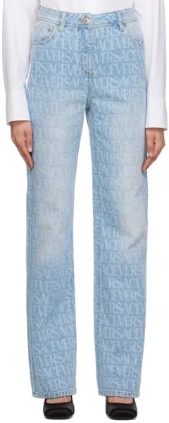 Синие джинсы повседневные светлые Versace