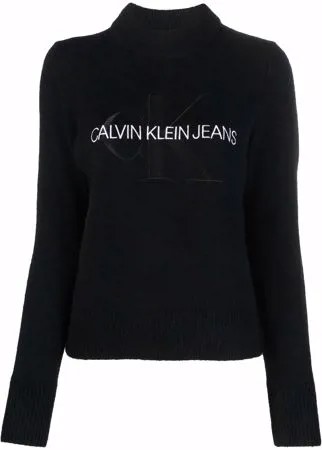Calvin Klein Jeans джемпер с высоким воротником и вышитым логотипом