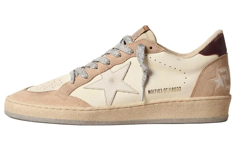 Кроссовки Golden Goose Ball-Star Low-top Panelled Sneakers, бежевый