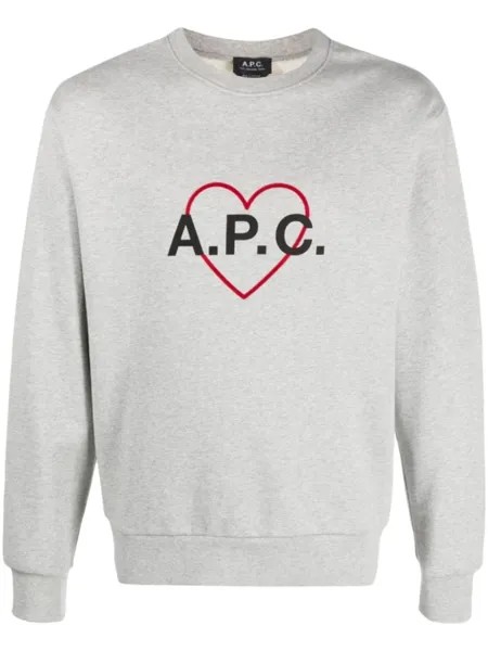 A.P.C. толстовка с логотипом, серый