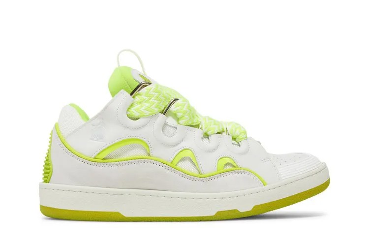 Кроссовки Lanvin Curb Sneakers 'White Fluo Yellow', белый