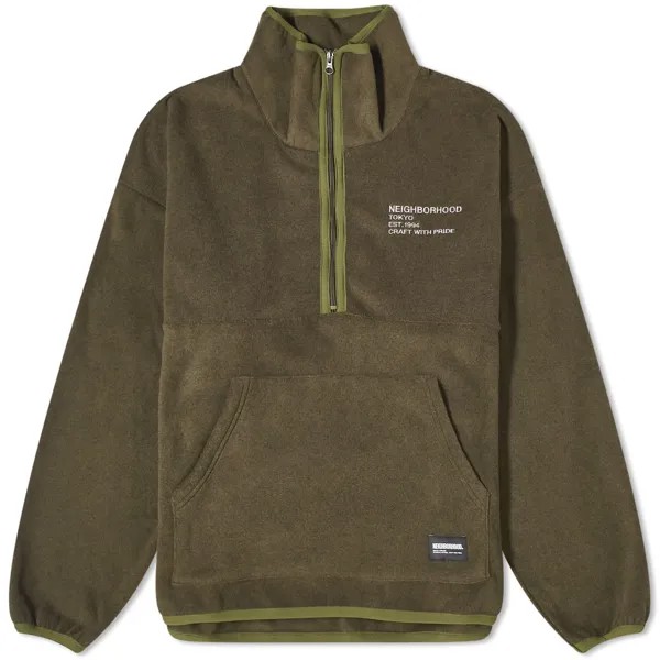 Свитер Neighborhood Fleece Half Zip Crew, цвет Olive Drab