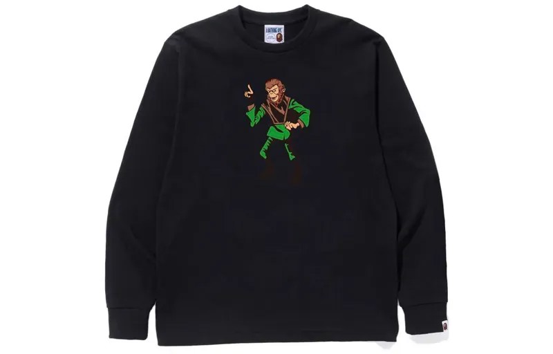 Футболка BAPE Ape Graphic L/S A Bathing Ape, зеленый