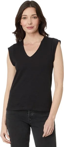 Футболка Lilla P Cap Sleeve V-Neck, черный