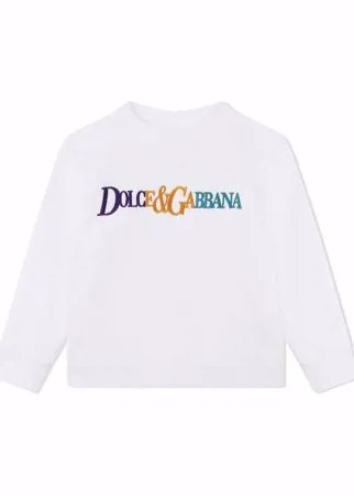 Dolce & Gabbana Kids толстовка с вышитым логотипом