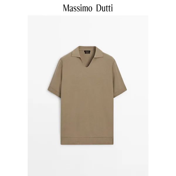 Рубашка-поло мужская Massimo Dutti, коричневый