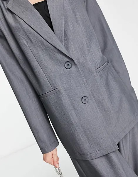 Серый мужской пиджак Reclaimed Vintage