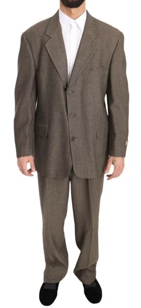 Костюм FENDI Однобортный коричневый шерстяной пиджак стандартного размера IT54/US44/XL Рекомендуемая розничная цена 2700 долларов США