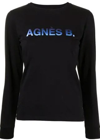 Agnès b. футболка с длинными рукавами и логотипом