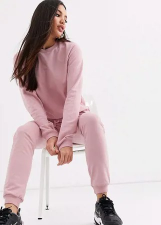 Спортивный костюм из свитшота и джоггеров с завязкой ASOS DESIGN Tall Ultimate-Розовый