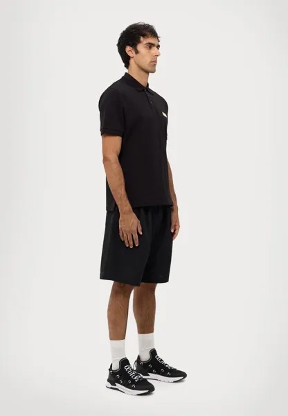 Рубашка поло LOGO PLACKET Versace, черный