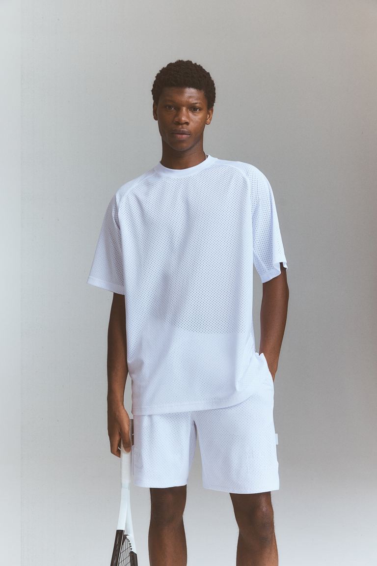 Спортивная футболка Drymove из сетки H&M, белый