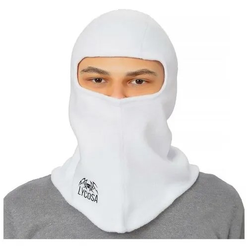 Подшлемник утепленный LYCOSA MEGA FLEECE WHITE, от -10 до -30 С, размер L, XL