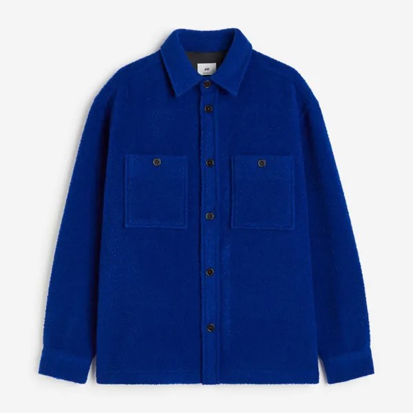 Куртка рубашка H&M Loose Fit, ярко-синий