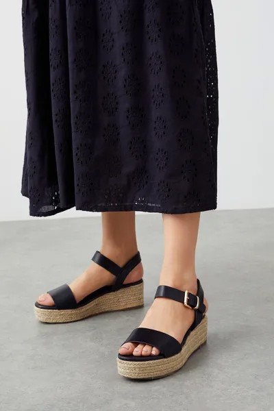 Эспадрильи на низкой танкетке Ria Comfort Dorothy Perkins, черный