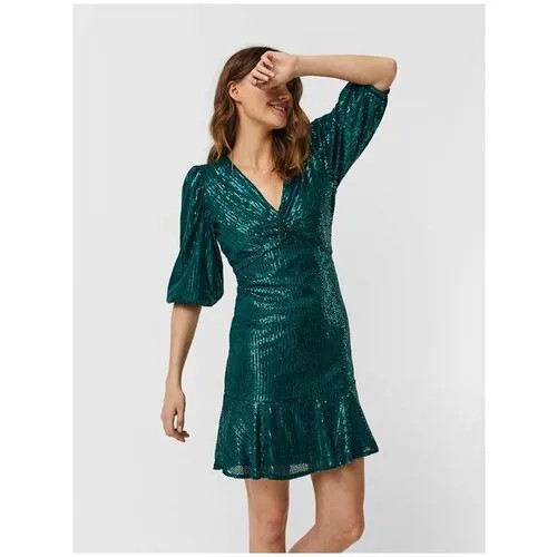 Vero Moda, платье женское, Цвет: зеленый, размер: XL