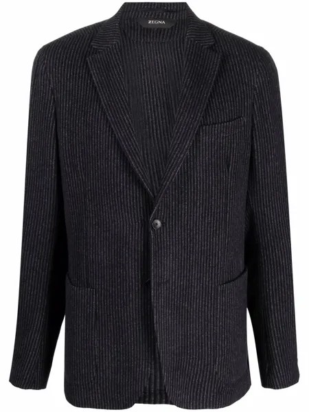 Z Zegna однобортный пиджак в полоску