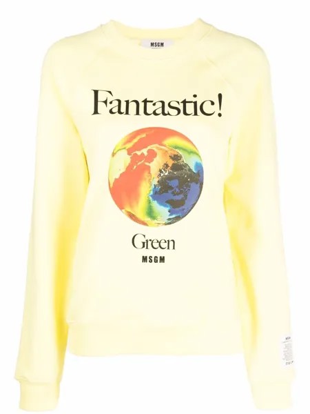 MSGM толстовка Fantastic с надписью