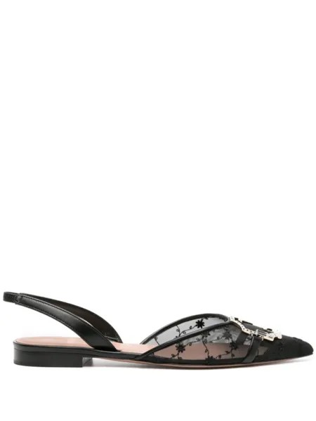 Malone Souliers балетки Misha с ремешком на пятке, черный